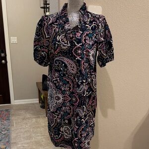 Crown & Ivy Multicolor‎ Paisley Midi Dress